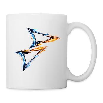 Triangle de design en maillot Style sportif bleu orange - Mug blanc - blanc - Droite
