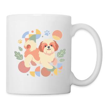 Cute Shih Tzu Owners Colorful Puppy Lover - Mug - white - Right