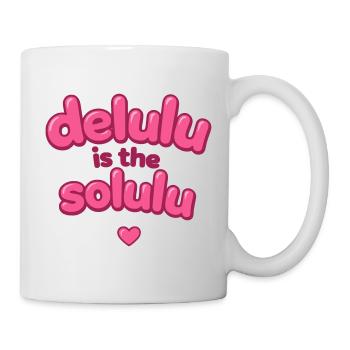 Delulu Pink Bubble Text - Mug - white - Right