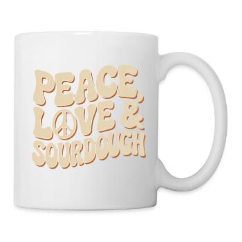 Peace, Love & Sourdough Typography - Mug - white - Right
