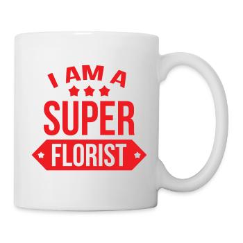 Super Florist profession passion flowers - Mug - white - Right