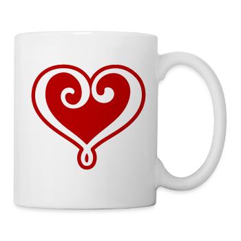 Herz Symbol - Tasse - Weiß - Rechts