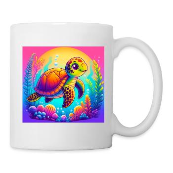tortue - Mug blanc - blanc - Droite
