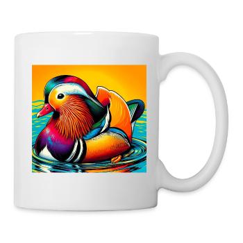 Canard mandarin - Mug blanc - blanc - Droite