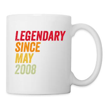 18. Geburtstag 18 Jahre Mai 2008 - Tasse - Weiß - Rechts