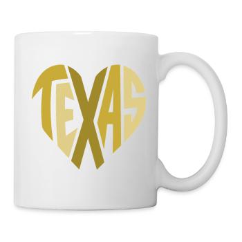 Texas Heart Typography - Mug - white - Right