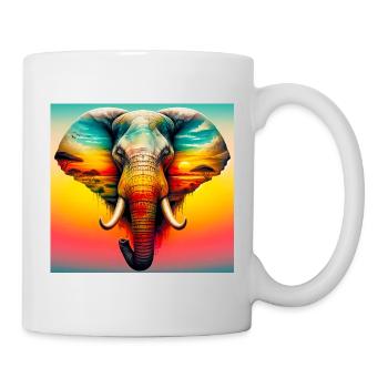 éléphant - Mug blanc - blanc - Droite