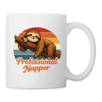 Chemise professionnelle de paresseux pour la sieste drôle, paresseux - Mug blanc - blanc - Droite