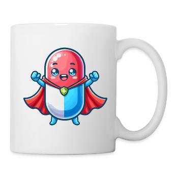 Helden Pille Superheld Medizin Tabletten Held - Tasse - Weiß - Rechts