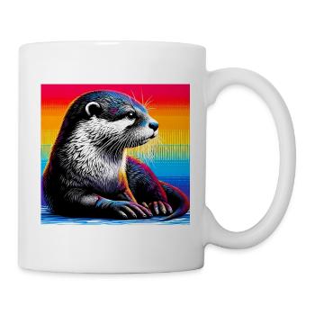 Otter - Tasse - Weiß - Rechts