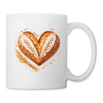 Pain au cœur pour la pâtisserie au levain design - Mug blanc - blanc - Droite