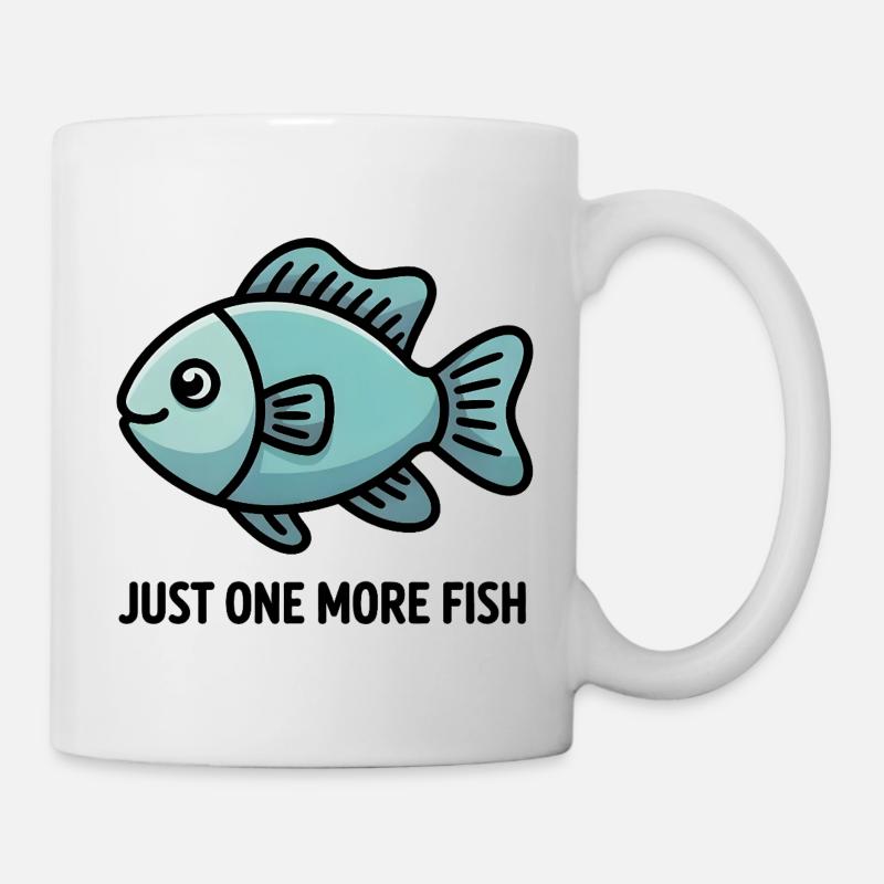 Encore un cadeau pour les amoureux des aquariums de dessins animés de poissons - Mug blanc - blanc