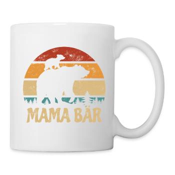 Mama Bär - Muttertag - Vintage Geschenk - Tasse - Weiß - Rechts