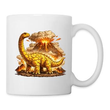Brontosaurus volcanic eruption - Mug - white - Right