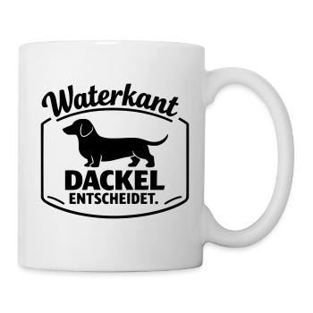 Waterkant Dackel entscheidet Badge - Tasse - Weiß - Rechts