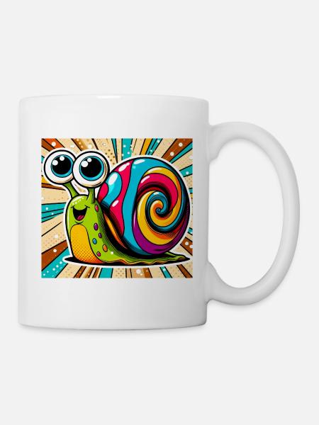 Schnecke - Tasse - Weiß