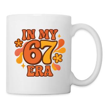 In My 67 Era Italian Brainrot Humor Geburtstag - Tasse - Weiß - Rechts