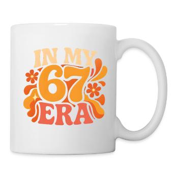 In My 67 Era Italian Brainrot Humor Geburtstag - Tasse - Weiß - Rechts
