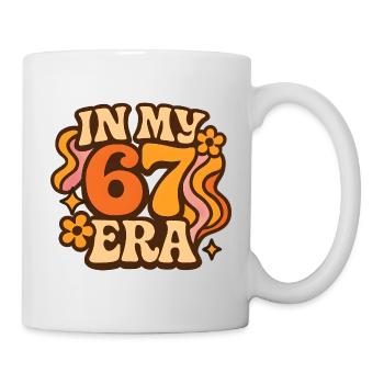 In My 67 Era Italian Brainrot Humor Geburtstag - Tasse - Weiß - Rechts