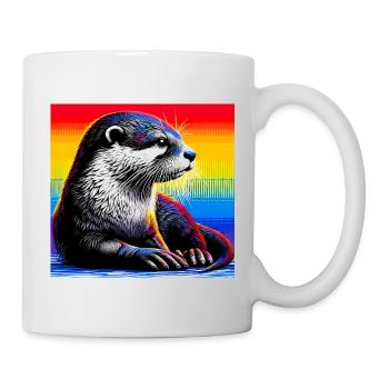 loutre - Mug blanc - blanc - Droite
