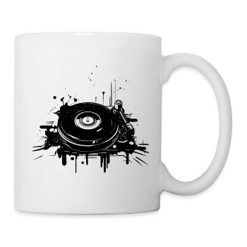 DJ Schallplatte - Tasse - Weiß - Rechts