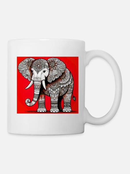Elefant - Tasse - Weiß