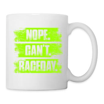 Non, je ne peux pas le jour de la course, amateur de voitures, mécanicien, - Mug blanc - blanc - Droite