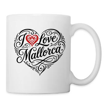 Ich Liebe Mallorca Herz - Tasse - Weiß - Rechts