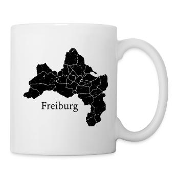 Freiburg Map - Tasse - Weiß - Rechts