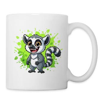 Lemur Neon Spritzer - Tasse - Weiß - Rechts