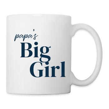 Typographie de la grande fille de Papa - Mug blanc - blanc - Droite