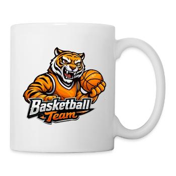 Tiger Basketball Team Motif - Mug - white - Right