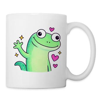 Chemise caméléon doodle mignonne | Lézard Lézard Lézard - Mug blanc - blanc - Droite