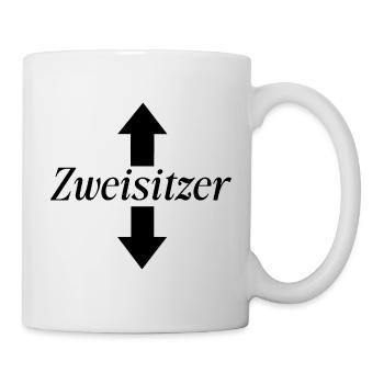 ZWEISITZER Shirt | Funny Minimalist Arrow Meme Tee - Tasse - Weiß - Rechts