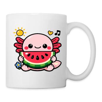 Kawaii Melons Axolotl Design - Mug blanc - blanc - Droite
