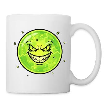 Lune Sombre avec un sourire - Mug blanc - blanc - Droite