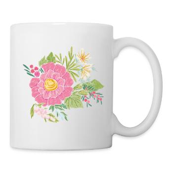 Image de fleur - Mug blanc - blanc - Droite