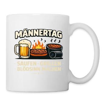 MännerTag Grillgaudi Design - Tasse - Weiß - Rechts