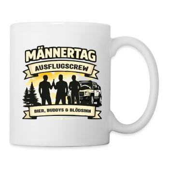 Männertag Crew: Bier, Buddys & Blödsinn - Tasse - Weiß - Rechts