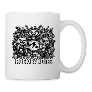 Rock Bandits: Waschbären-Rock - Tasse - Weiß - Rechts