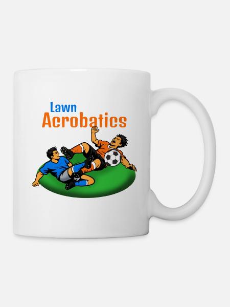 Lawn Acrobats Fußballakrobaten (Blutgrätsche) - Tasse - Weiß