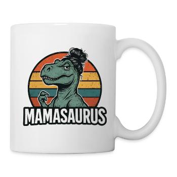 Mamasaurus Mama Mutter Geschenkidee Humor Lustig - Tasse - Weiß - Rechts