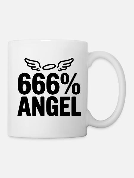 666 % Engel - Tasse - Weiß