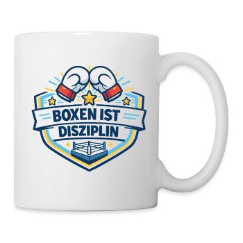 Kraftvoller Boxkampf Crest - Tasse - Weiß - Rechts