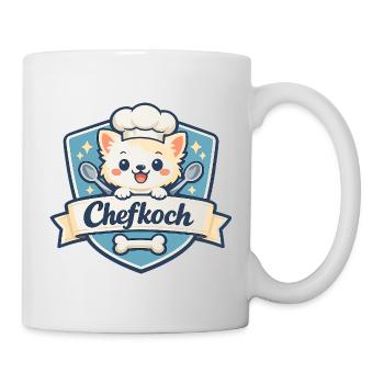 Chefkoch Hund Logo - Tasse - Weiß - Rechts