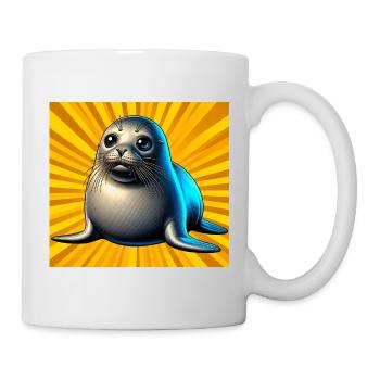 Phoque - Mug blanc - blanc - Droite