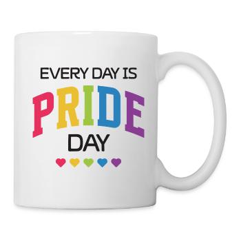 LGBT-Pride-Monat – Jeder Tag ist Pride-Tag - Tasse - Weiß - Rechts