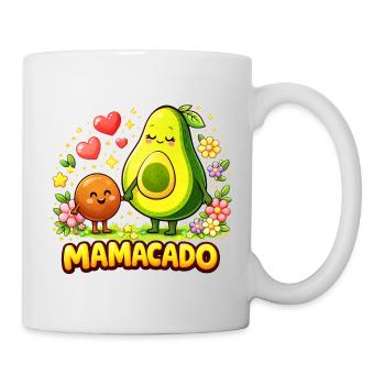 Mamacado Avocado - Lustiges Mama Kawaii Design - Tasse - Weiß - Rechts