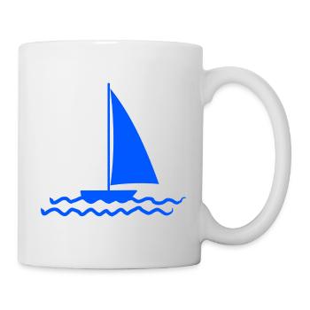 Capitaine de voilier Voilier - Mug blanc - blanc - Droite