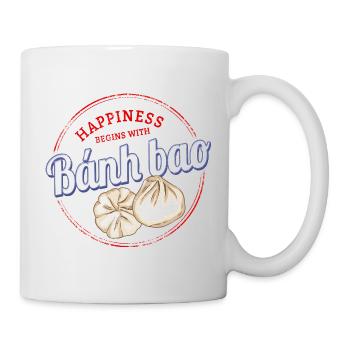 Bánh Bao Dumpling oder Baozi Vintage Teigtasche - Tasse - Weiß - Rechts